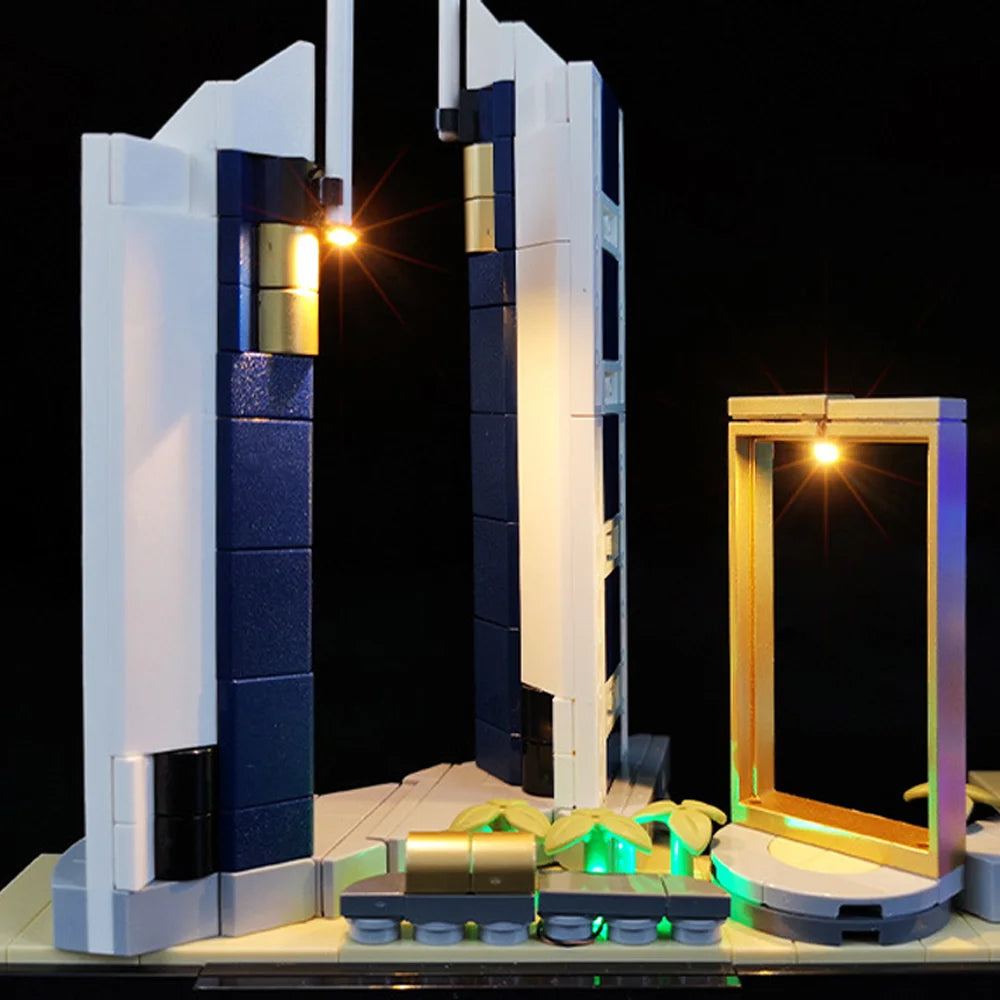 LYBMTWF Led Lighting Kit for 21052, Compatible with Architecture Dubai Building Blocks Model, Not Include The Model Set