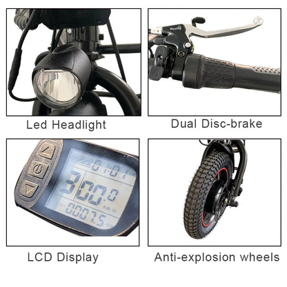 Elesmart 12 Inch Electric Handcycle Tractor Conversion Kit 36V 250/350/500W Wheelchair Attachment for Disability Aid