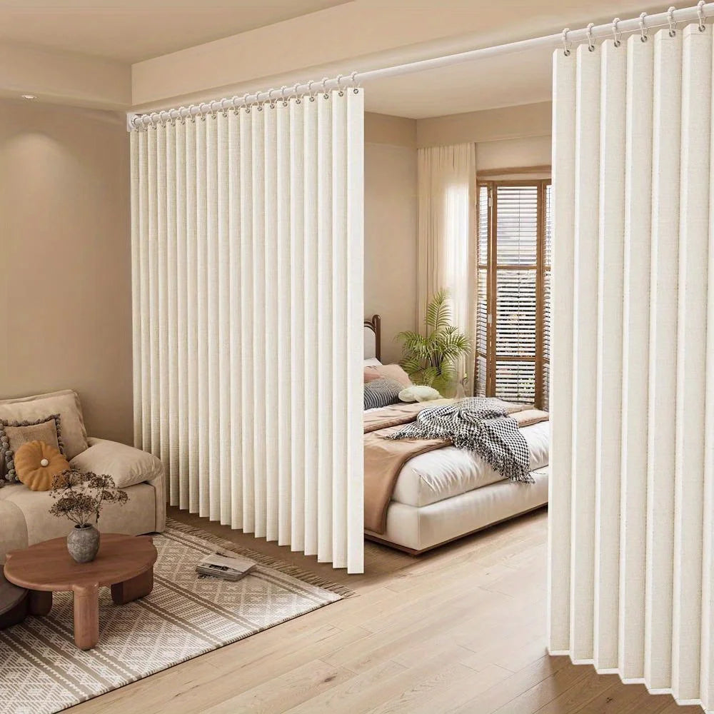 Living Room Bedroom Divider Curtain, Privacy Partition Panel for Closet, Doorway and Office Corner Space Decor