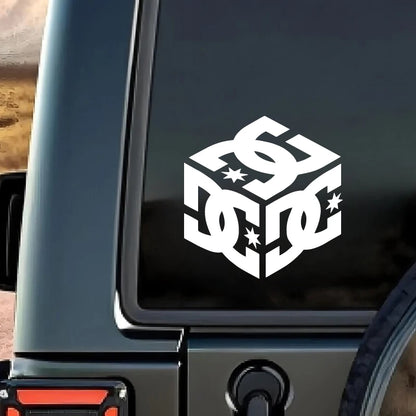 Holographic Geometric Cube Vehicle Body & Window Stickers - Unique Decal to Make Your Car Stand Out with a Modern, Artistic Touc