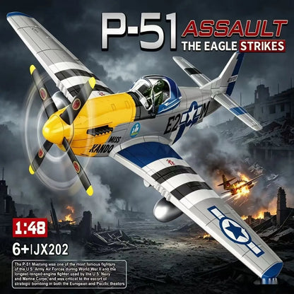 1:48 Military Airplane Assembly Model Lockheed P-38J Lightning Scale Model Kit Decorative Supplies Holiday Gifts