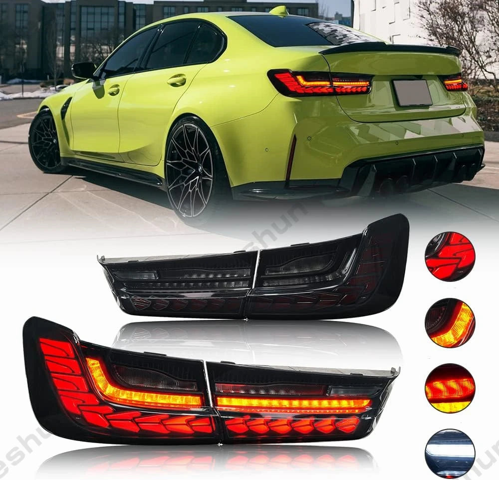 OLED GTS Taillights For BMW 3 Series G20 M3 G80 330 340i 320i 325i 2019-2024 Taillamp Taillight Rear Lamps Full LED Brake Light