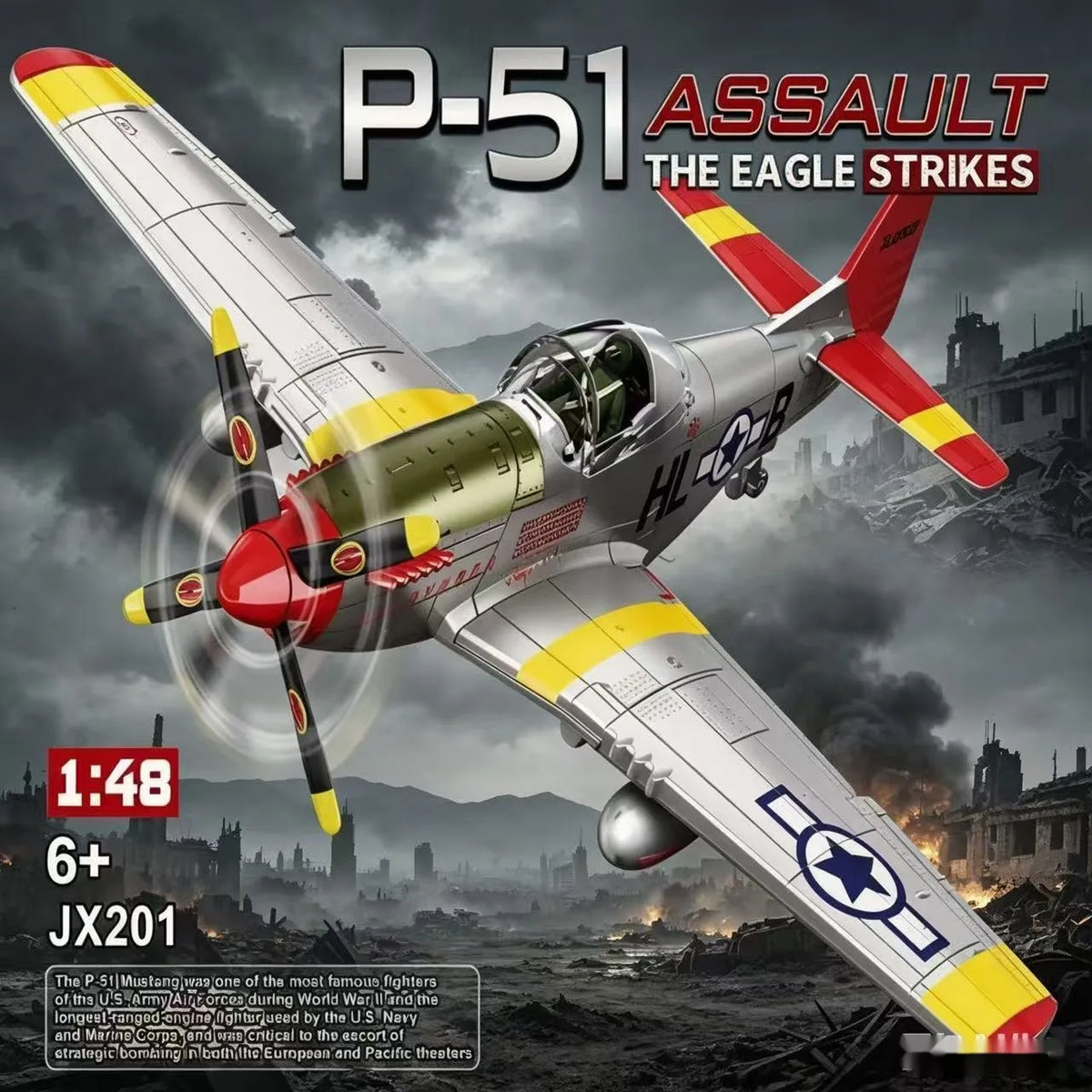1:48 Military Airplane Assembly Model Lockheed P-38J Lightning Scale Model Kit Decorative Supplies Holiday Gifts
