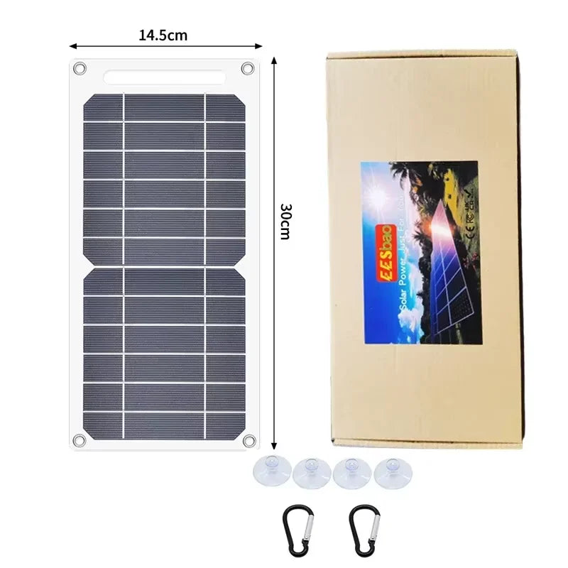35W 5V USB Sunpower Portable Solar Panel Solar Plate Safe Stabilize Charger ForPower Bank Phone Outdoor Camping Home RV Gift