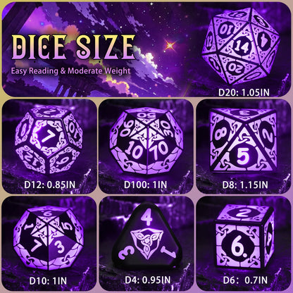 Light up Dice DND ，LED Dice Set Rechargeable for Role Playing Game Gifts, Polyhedral D and D Dice with Charging Box