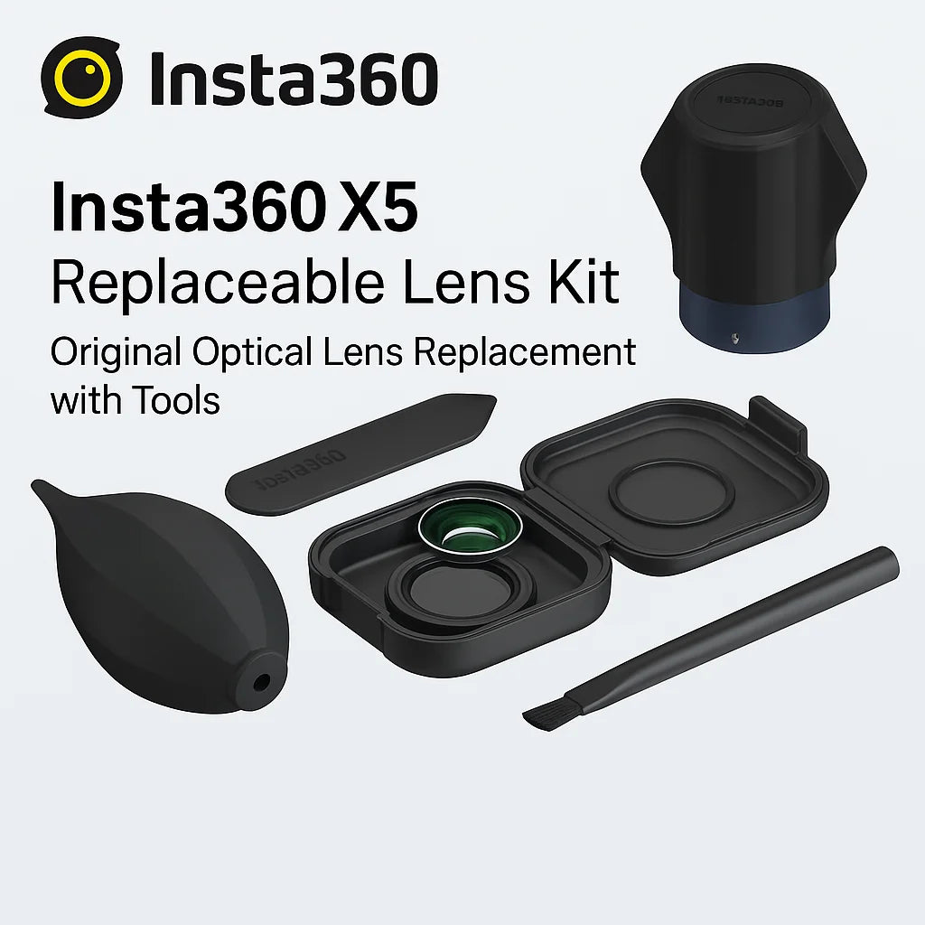 Insta360 X5 Replaceable Lens Kit | Original Optical Lens Replacement with Tools | Compatible with X5 360 Camera