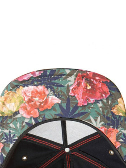 FINDPRO A-Dam Cap Golden Letters Flower Snapback Adjustable Sun Baseball Hat for Men Women Adult Outdoor Casual