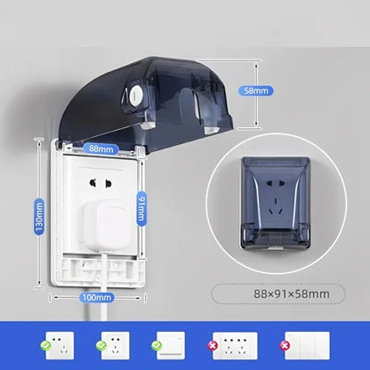 Socket Protection Cover Baby Proof Super Hard Protective Case for Interior Electrical Outlets Light Switch Kids Safe Cover Box