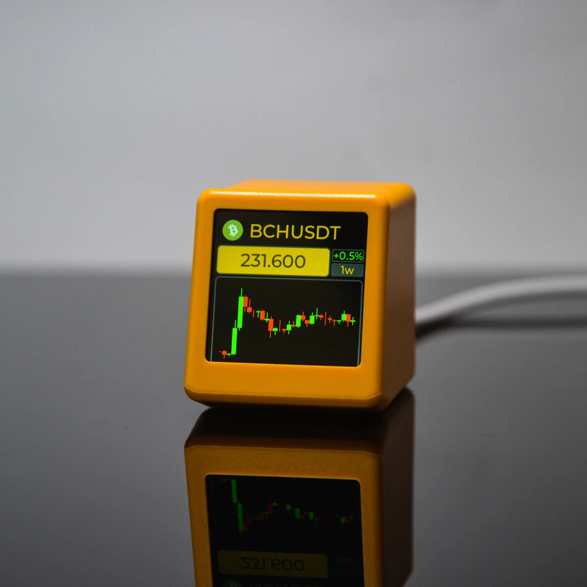 GeekMagic PRO BitCoin Cryptocurrency,Stocks,Futures,Currency Exchange Rate,Price Tracker Ticker,Time Clock Weather Display