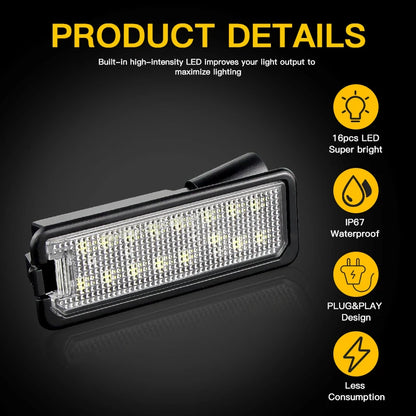 LED Number Car License Plate Light Lamp For Porsche Boxster 987 981 982 Spyder Cayenne 958 92A 911 Carrera 991 996 997 Turbo 980
