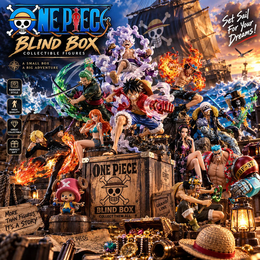 One Piece Anime Blind Box Lucky Box Figure Random Character Collectible Toy Perfect Surprise Gift for Fans Desktop Decoration