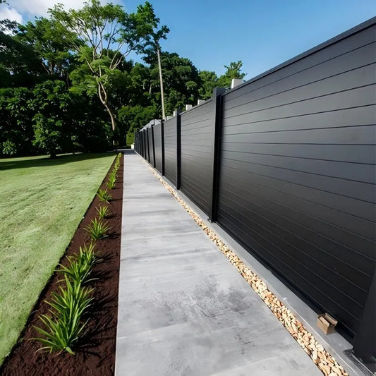 Modern Rustproof Aluminum Fence Slat Fence Panel Powder Coated Privacy Fence For Outdoor Yard Easy Installation Durable Design