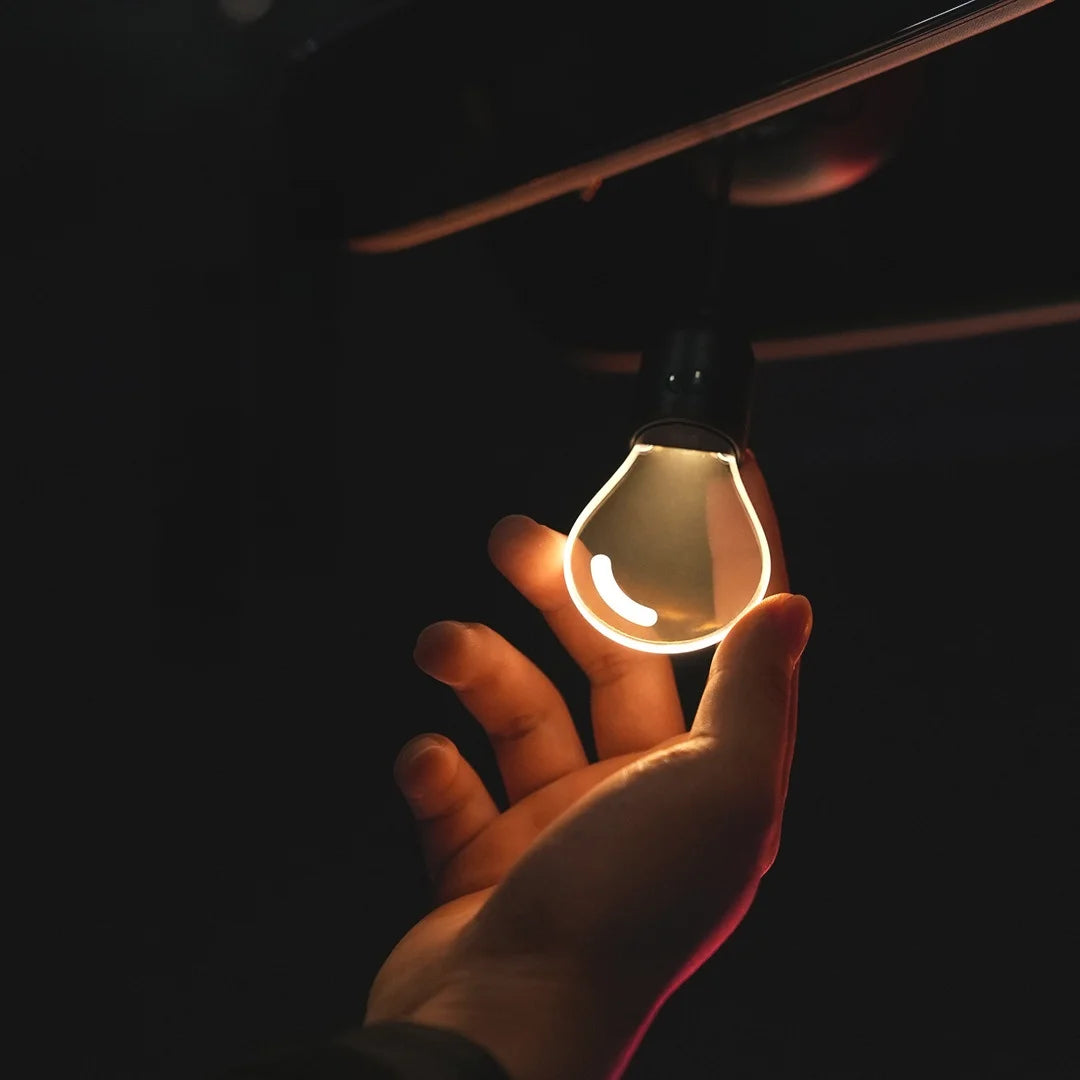 SEAMETAL Elegant Bulb Light Car Pendant Mirror Hanging Soft Glow LED Ambient Light Night Light Decoration Ornament for Vehicle