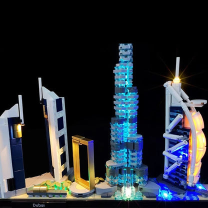 LYBMTWF Led Lighting Kit for 21052, Compatible with Architecture Dubai Building Blocks Model, Not Include The Model Set