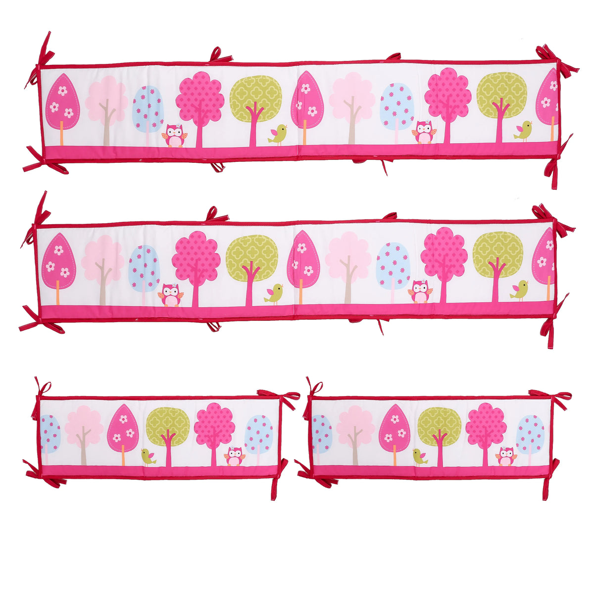 Crib Rail Cover Set and Baby Crib Liner  Baby Bumperless Crib Cot Protector Infant Bebe Bedding Set