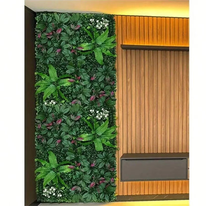 Artificial Green Wall Panels Faux Jungle Grass Decor for Home Garden Vibrant Greenery Mats for Outdoor Patio Weddings Christmas