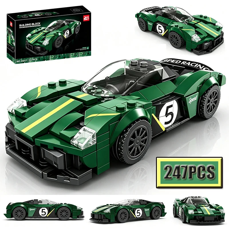 MOC Multi Style Racing Building Blocks Creative DIY Assembly Car Models Home Decor Puzzle Toy Ideal Birthday Gift
