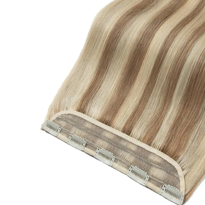 3/4 Full Head Body Wave Clip In Hair Extensions 16-26 Inch One Piece Clip In Human Hair Extensions Natural Color Clip Ins 120G