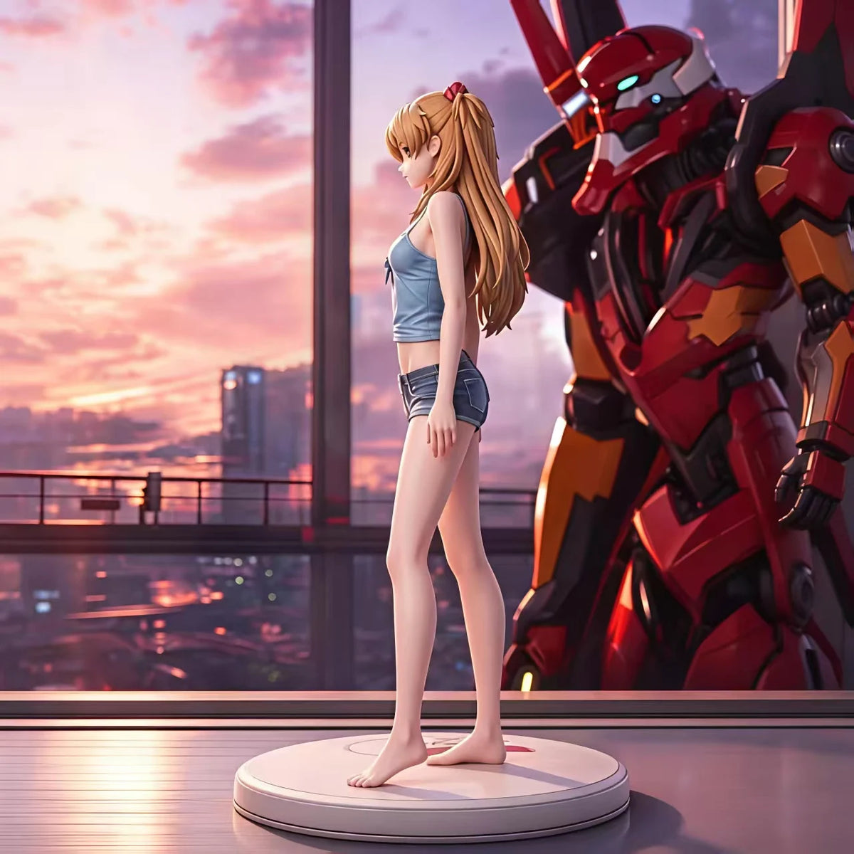 Urban Streetwear Asuka Anime Game Peripheral Figure, Desktop Ornament, Bestselling Toy Gift