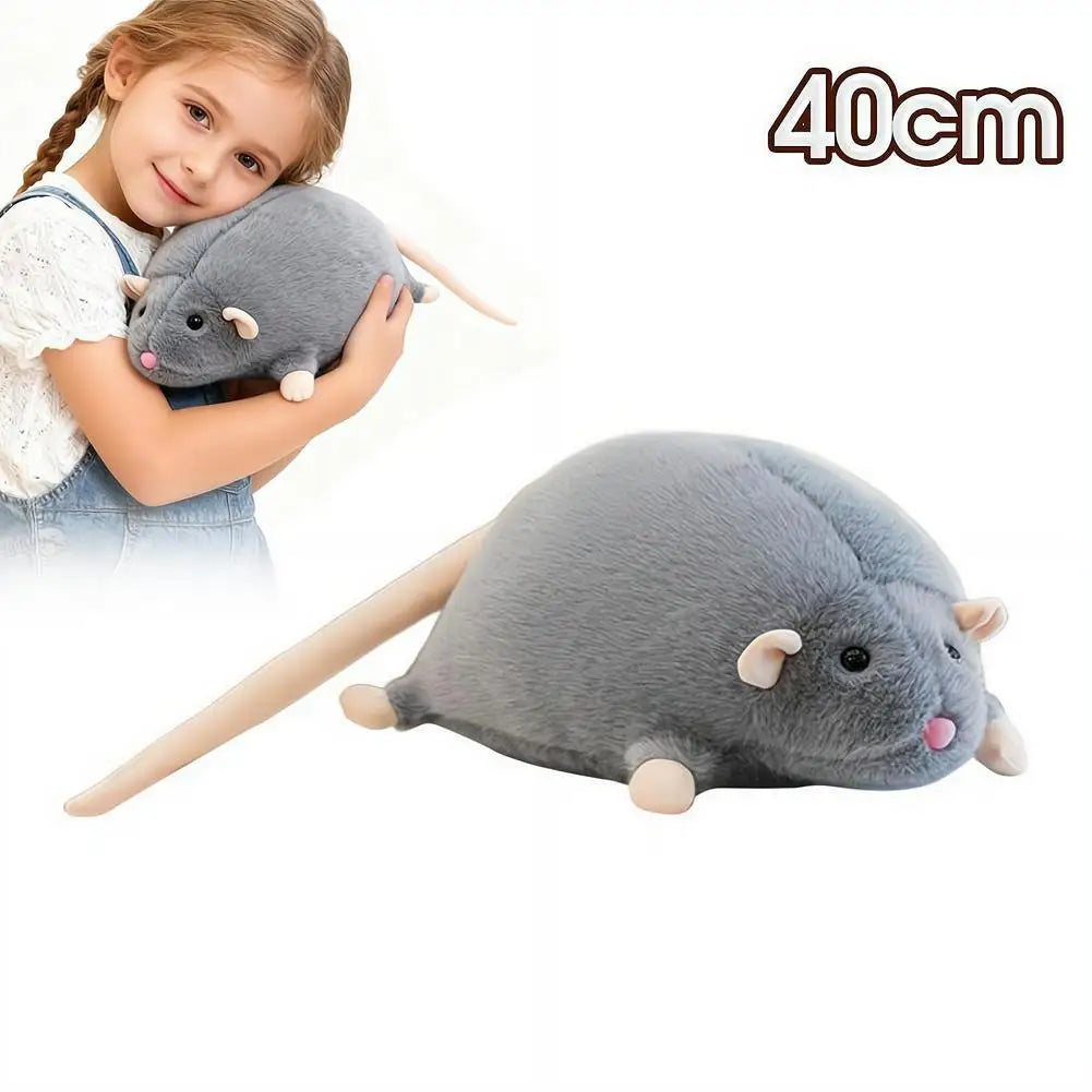 Cute 40/90cm Mouse Doll Plush Oversized Flower Branch Rat Doll Cartoon Soft Animal Figure Kids Gift Birthday Plush Animal