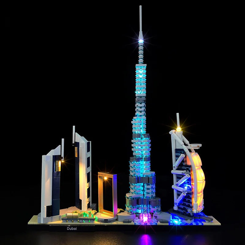 LYBMTWF Led Lighting Kit for 21052, Compatible with Architecture Dubai Building Blocks Model, Not Include The Model Set