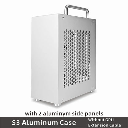 METALFISH S3 MINI-ITX Case All Aluminum Computer Mini Small Chassis Support Flex PSU/195mm GPU