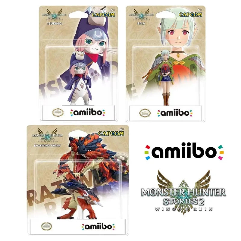 Nintendo Amiibo Monster Hunter Stories Series 2 Figure Ena Razewing Ratha Tsukino NFC Figure Asian Version In Stock