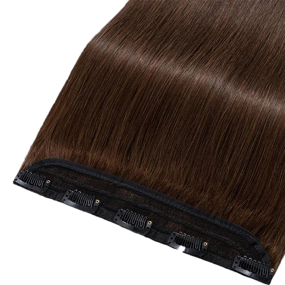 3/4 Full Head Body Wave Clip In Hair Extensions 16-26 Inch One Piece Clip In Human Hair Extensions Natural Color Clip Ins 120G