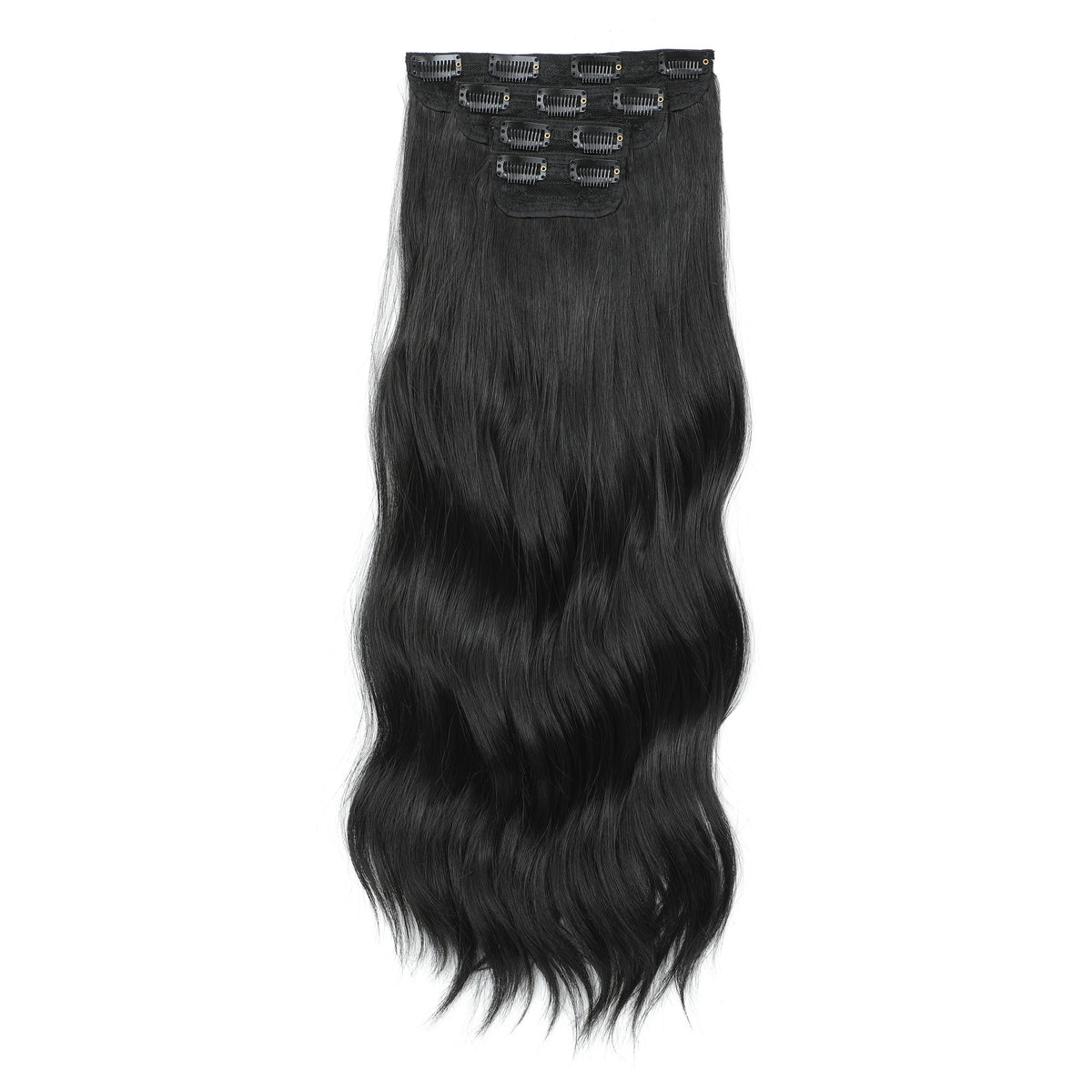 24Inches 220Grams Body Wave Clips In Piano Blond 27/613 M888 Bio Protain High Temperature Synthetic Hair Extensions 4Pcs/Lot