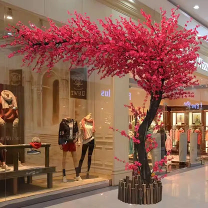 Artificial Plants Peach Tree Cherry Tree Maple Tree Fake Flowers Wedding Hotel Exhibition Living Room Decoration Ornaments