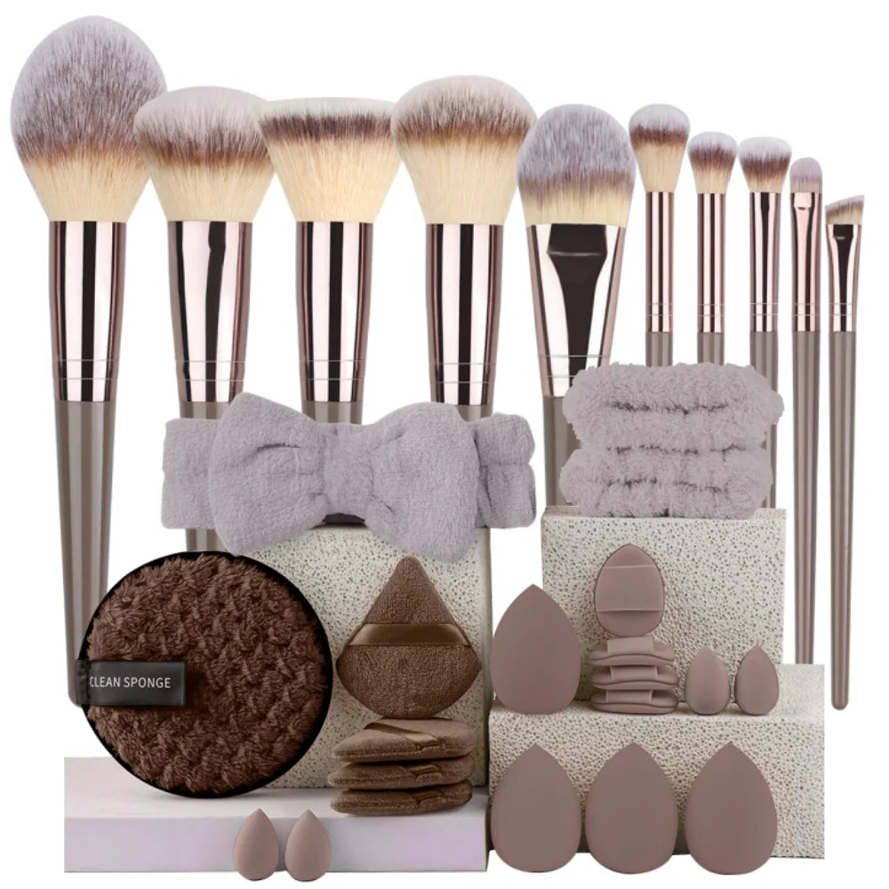 3-20Pcs Premium Makeup Brushes Set Soft Fluffy Beauty Cosmetic Foundation Makeup Brush Eyeshadow Blush Kabuki Make Up Tools