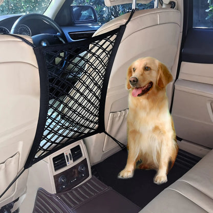 DYKESON Car Dog Barrier Net Safety Mesh Organizer Safety Car Divider for Children and Pets 2 Layers
