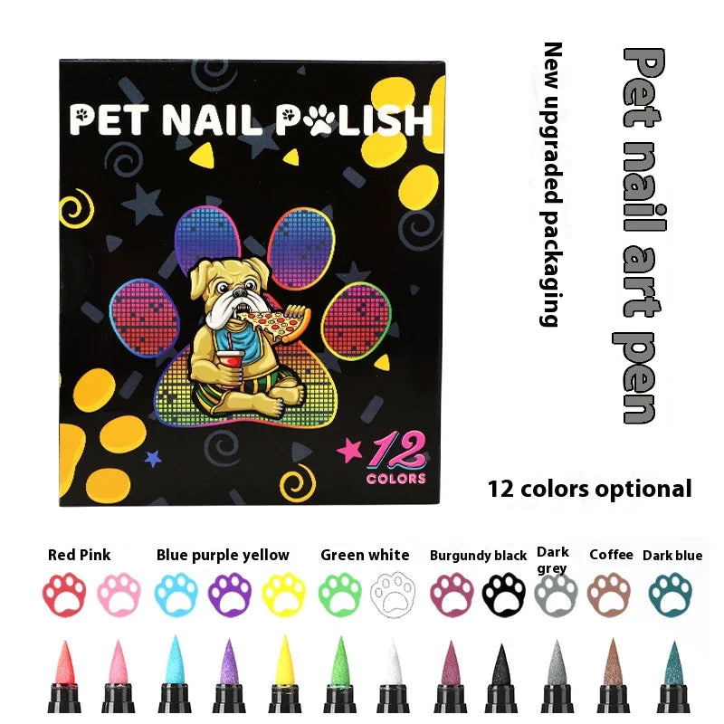 Dog Nail Polish Pen 12 colors
