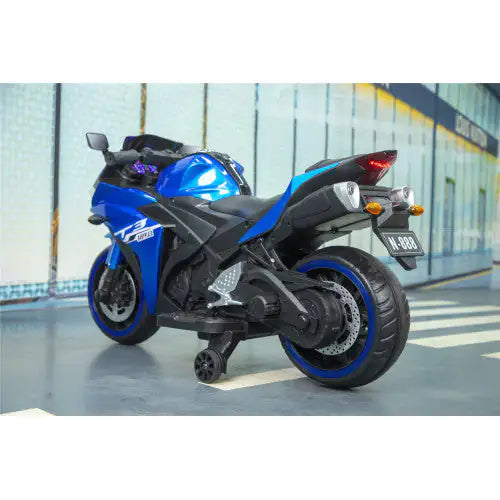 Kid Children ride on Motorcycle 12V with Training Wheels / manual throttle / Lighting wheels