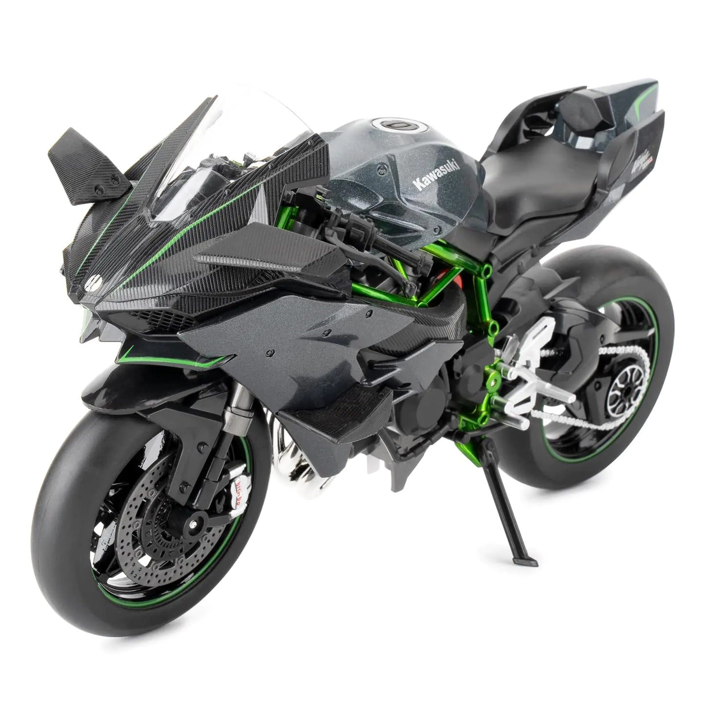 1:9 Kawasaki Ninja H2R Motorcycle Diecast Model Car Toy Car Collection and Decoration Gift Toy for Kids Boys Girls Gift (Black)