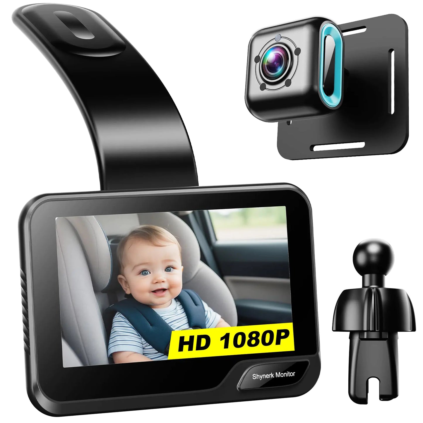 4.3 HD Night Vision Function Car Monitor 1080P Babycare 360 Rotation Backseat Camera