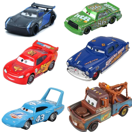 Toys Car 2 3 Mater The King Sheriff Diecast Car Toy Set for Boy Kids Gifts (6 Piece Set)