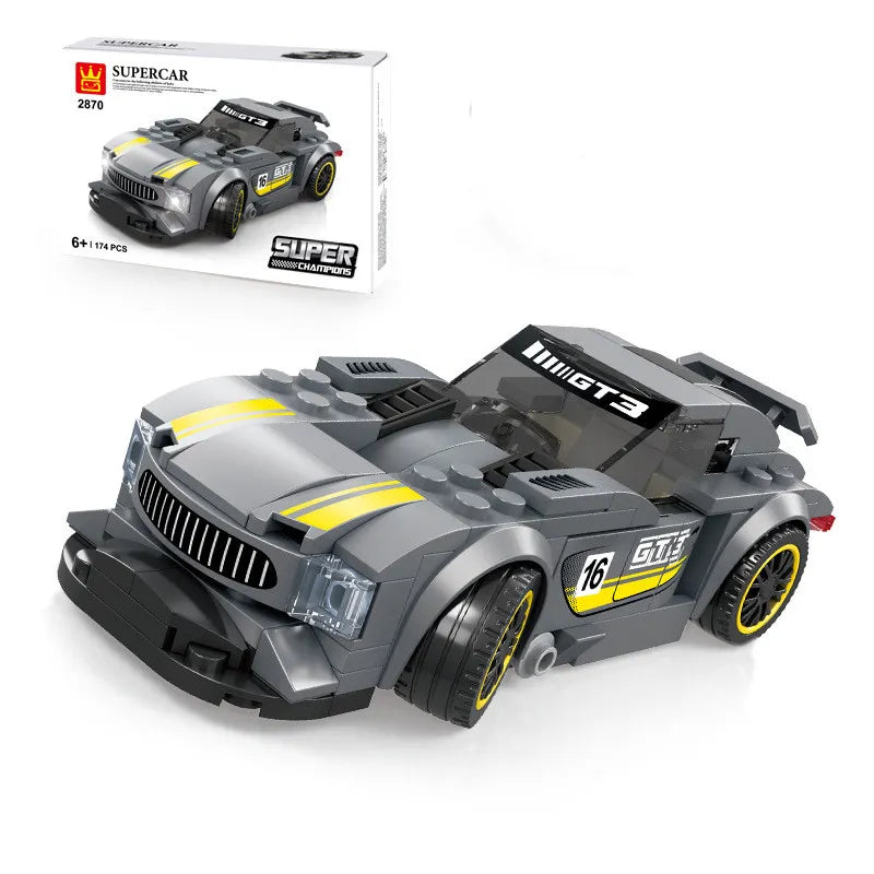 Supercar size small Assembled Sports Car Building Bricks set