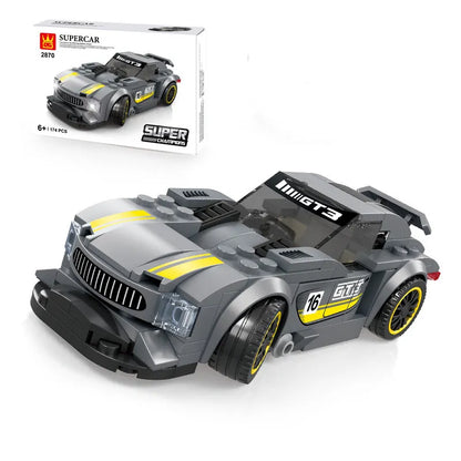 Supercar size small Assembled Sports Car Building Bricks set