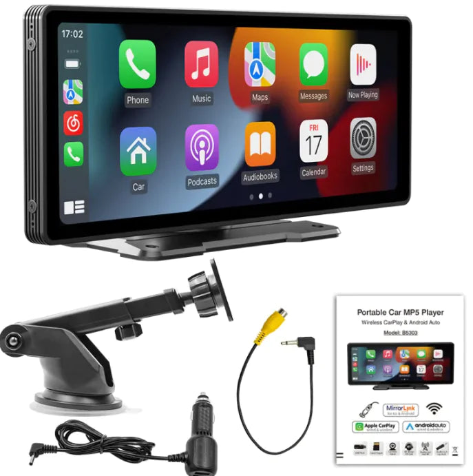 10inch External HD Carplay Media player + rear camera Bluetooth IPS Navigation
