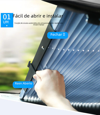 Retractable Sunshade for Car vehicle windshield Summer Auto Folding Shade