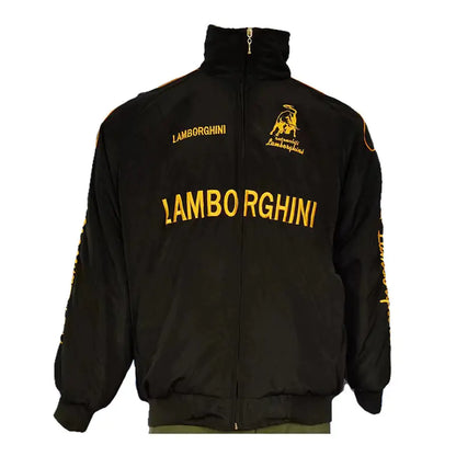 Lamborghini Racing Motorcycle Jacket with Vintage Embroidery