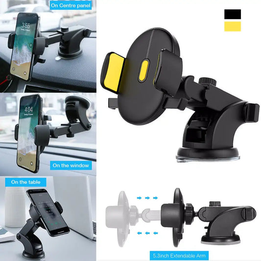 Car Mobile Phone Holder expandable Dashboard windshield Suction Type
