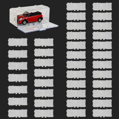 Toys Organizer Storage Case for Hot Wheels Car for Matchbox Cars for Mini Cars1/64 Scale Hot Toy Wheels Display Case Holds 10/40 Cars，Interlocking Hot Car Wheels Storage (White 40 PCS)