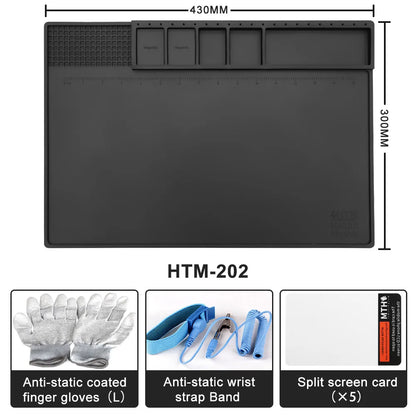 Heat Insulation Pad ESD Soldering Working Mat Magnetic Silicon Mat Repair Heat-resistant Platform for BGA Soldering Station