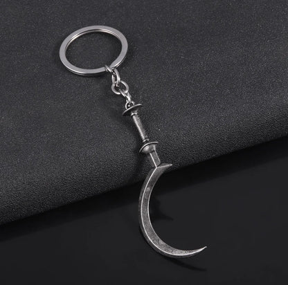 Game Residents Evils 8 Village Sickle Keychain Daniela Bela Weapon Model Pendant Keyring For Boy Friend Cosplay Jewelry Gift