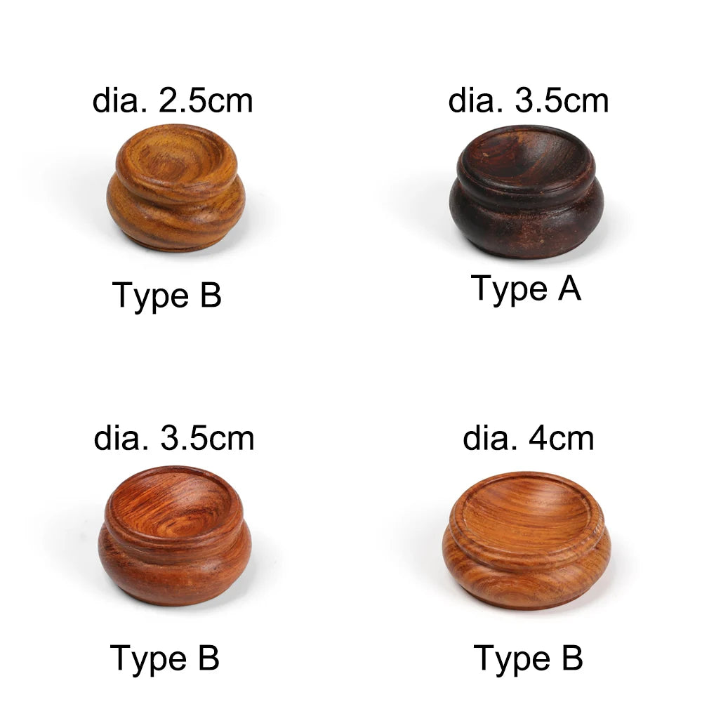 1 PC Figurine Crystal Ball Base Handicraft Desktop Ornaments Photography Props Display Stand Sphere Stone Support Wooden Holder