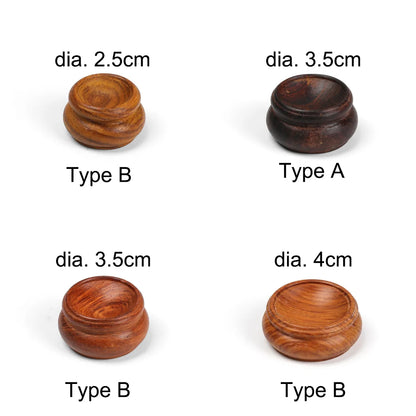 1 PC Figurine Crystal Ball Base Handicraft Desktop Ornaments Photography Props Display Stand Sphere Stone Support Wooden Holder
