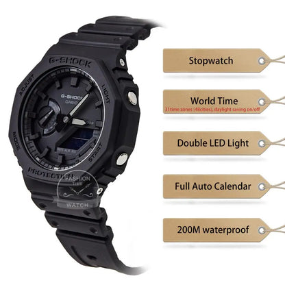 Casio Watch Men g Shock Ultra-Thin Clock Sport 200m Waterproof Watches LED Relogio Digital Watch GA-2100 Series