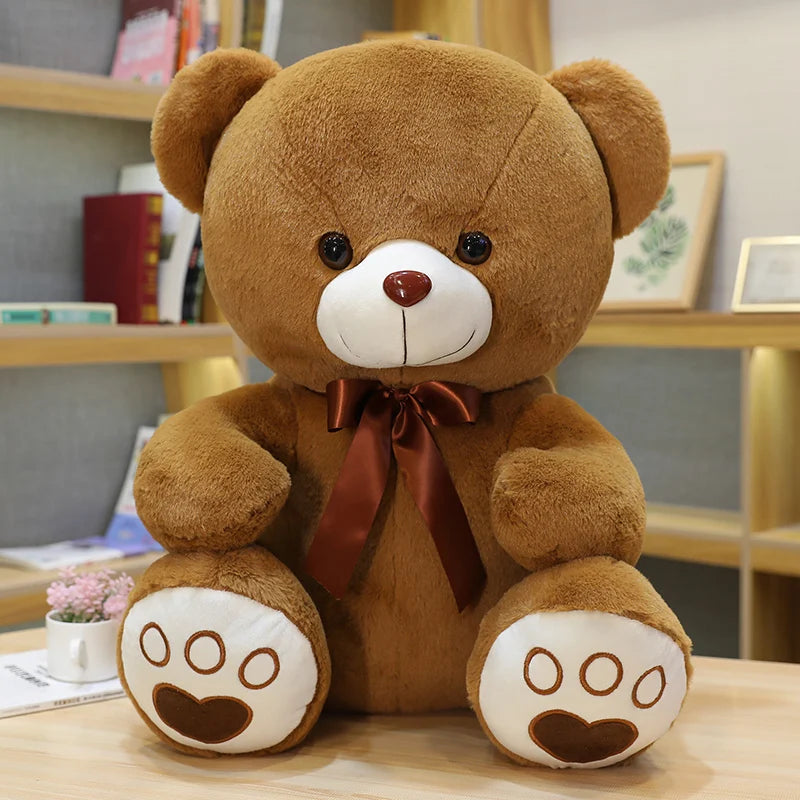 High Quality 35/50/60CM 5 Colors Lovely Bow-Knot Teddy Bear Doll Stuffed Animal Bear Plush Toys Lovers Girls Birthday Baby Gift